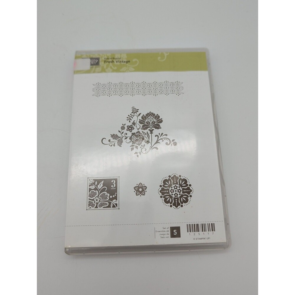 Stampin' Up! Retired Sale-A-Bration Fresh Vintage 5 Piece Stamp Set Stamps